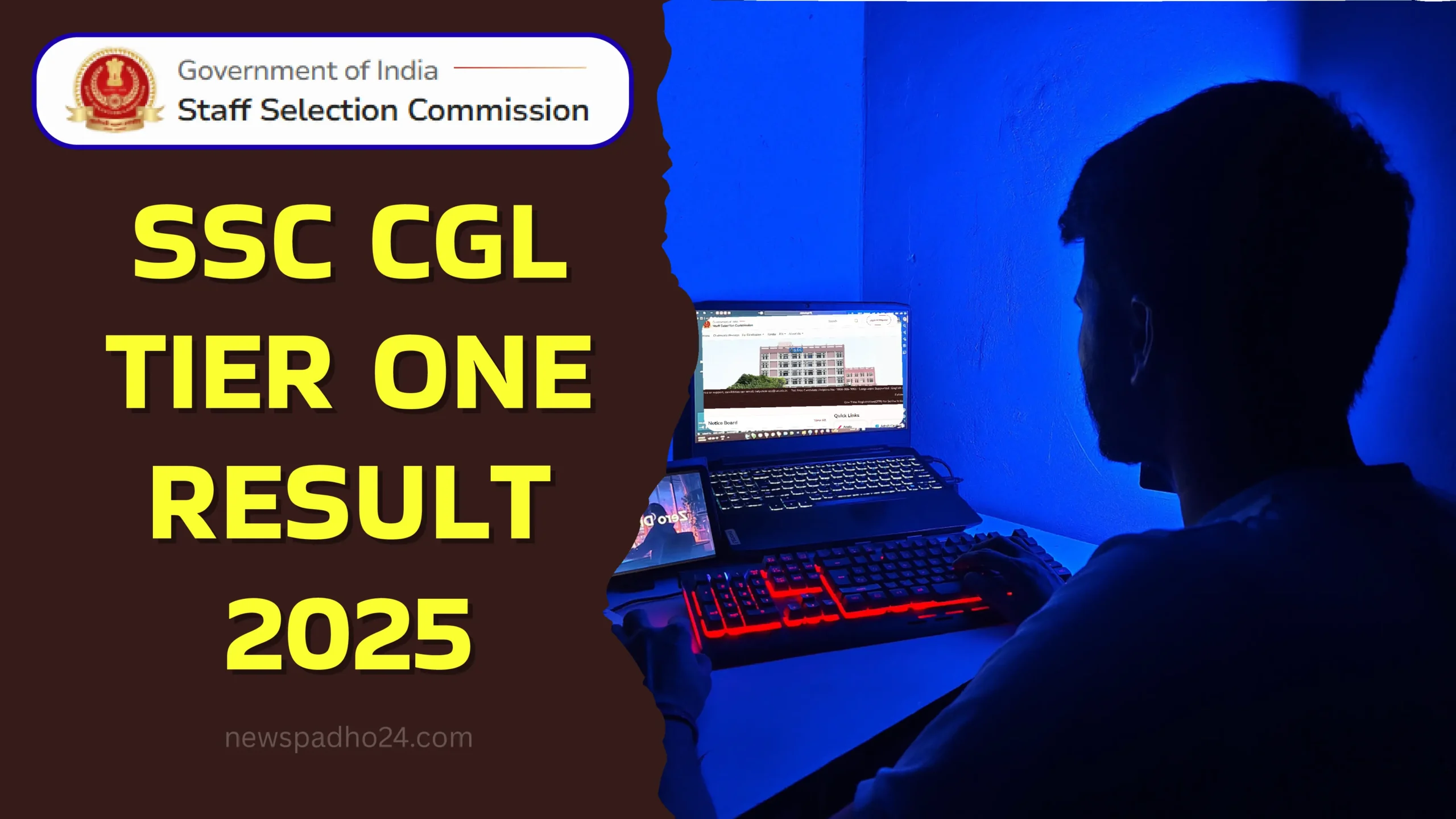 SSC CGL Tier One Result 2025: Merit List PDF Download at ssc.gov.in